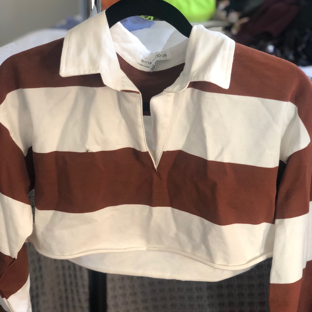 Long sleeve cropped shirt size S worn once!